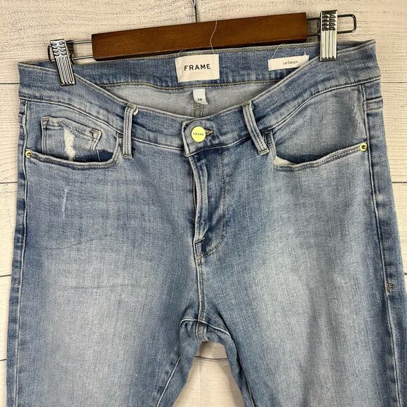 Frame Womens Le Garcon Mid-Rise Boyfriend Denim Jeans in Overturn Size 28 - Picture 5 of 12